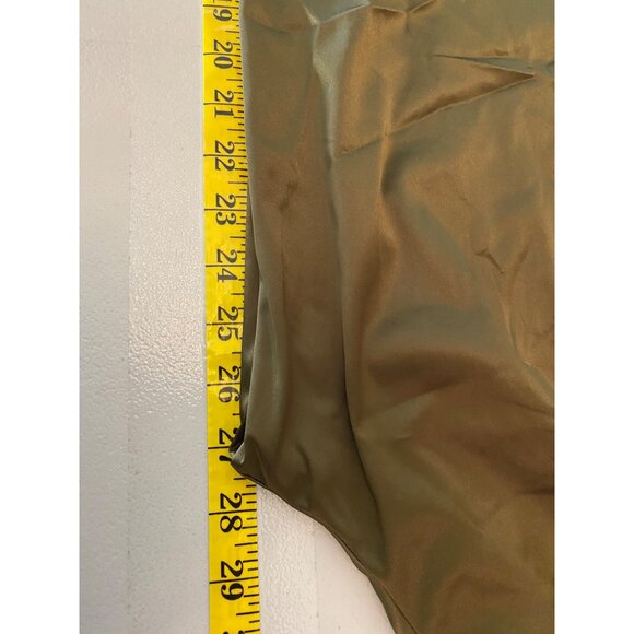 Abercrombie & Fitch Olive Green Satin Track Pants Polyester & Elastane Small - Picture 8 of 10